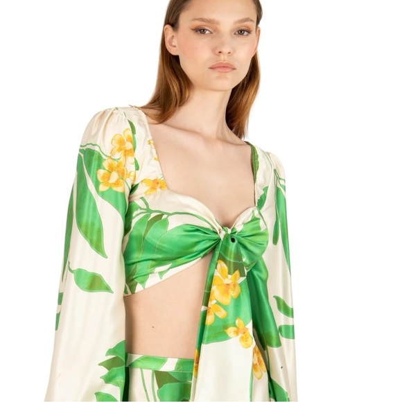 Secret Mission Natalie Silk Top AND Skirt - 100% Silk WHOLE OUTFIT Size Large - Picture 3 of 13